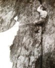 Mummery ve spáře na štítu Grépon, která dnes nese jeho jméno (foto: Lili Bristolová, 1893)