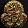 Olympijský kongres Praha 1925; odznak kongresu, který schválil zimní hry